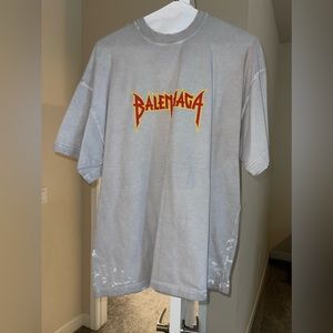Balenciaga metal distressed T-shirt